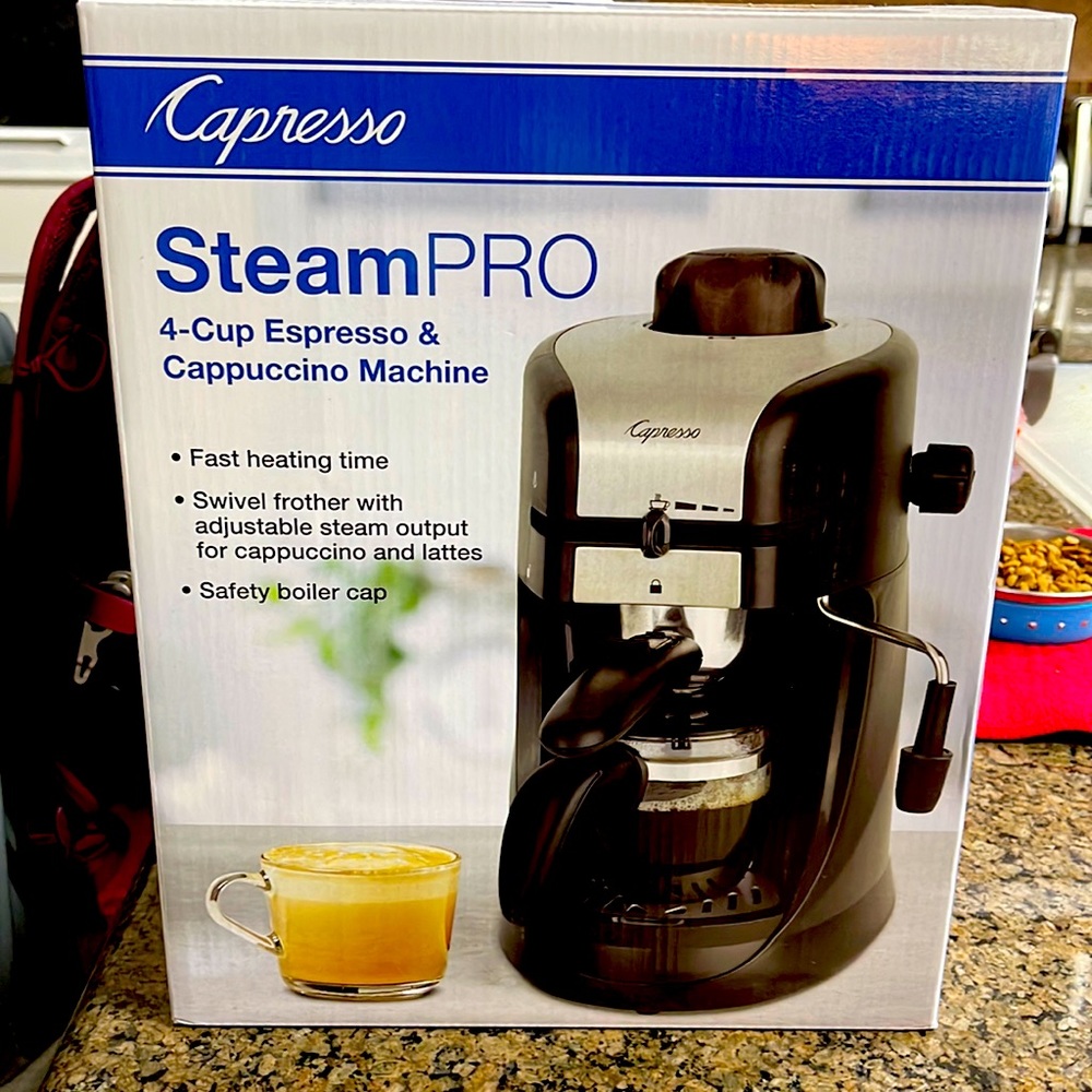Caprese steam Pro 4-Cup Espresso Machine - New
